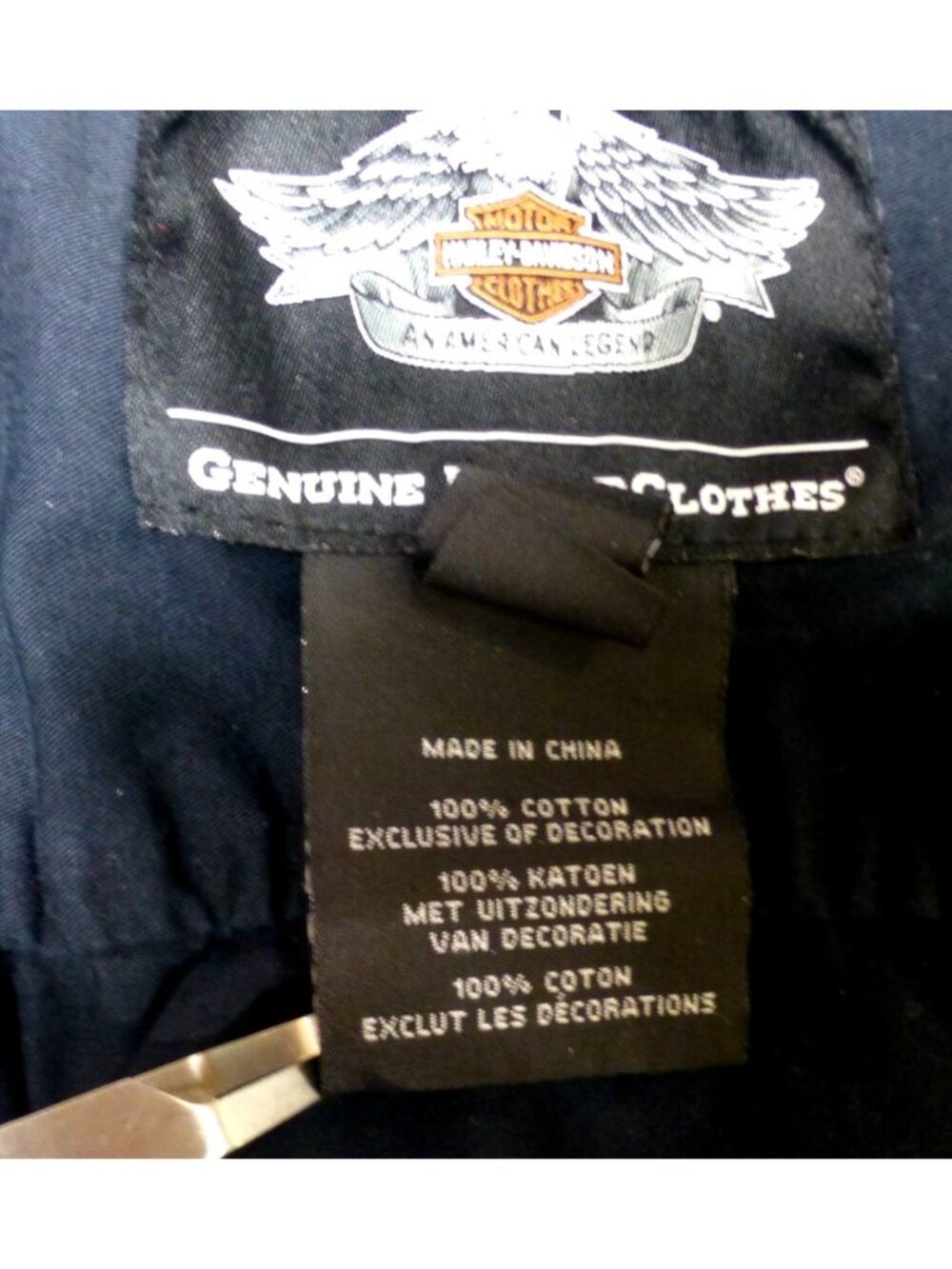 Harley-Davidson Mens Black Button-Up Shirt With Embroidered Logo Long Sleeves Si - Picture 7 of 11